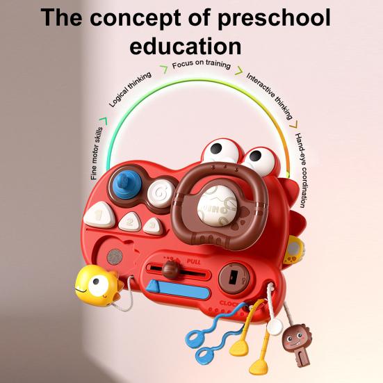 Cartoon Dinosaur Steering Wheel Toy Fine Motor Skills Interactive Busy Board Toddlers Boys червоний
Cartoon Dinosaur Steering Wheel Toy Fine Motor Skills Interactive Busy Board Toddlers Boys червоний