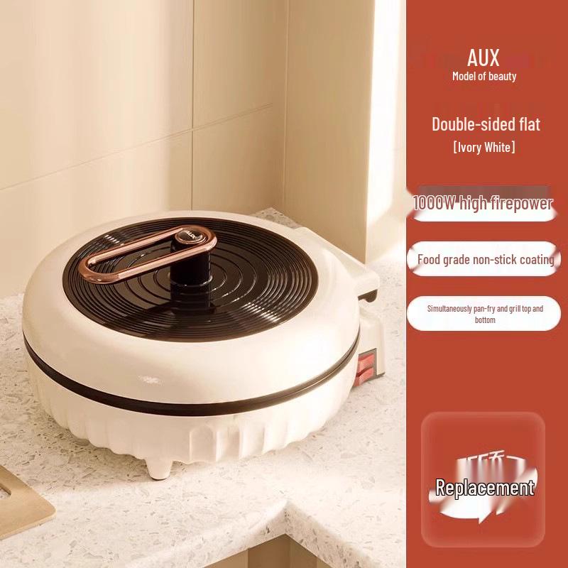 Electric Griddle with Double-Sided Heating and Automatic Power-Off Feature for Pancakes and Crepes
Electric Griddle with Double-Sided Heating and Automatic Power-Off Feature for Pancakes and Crepes