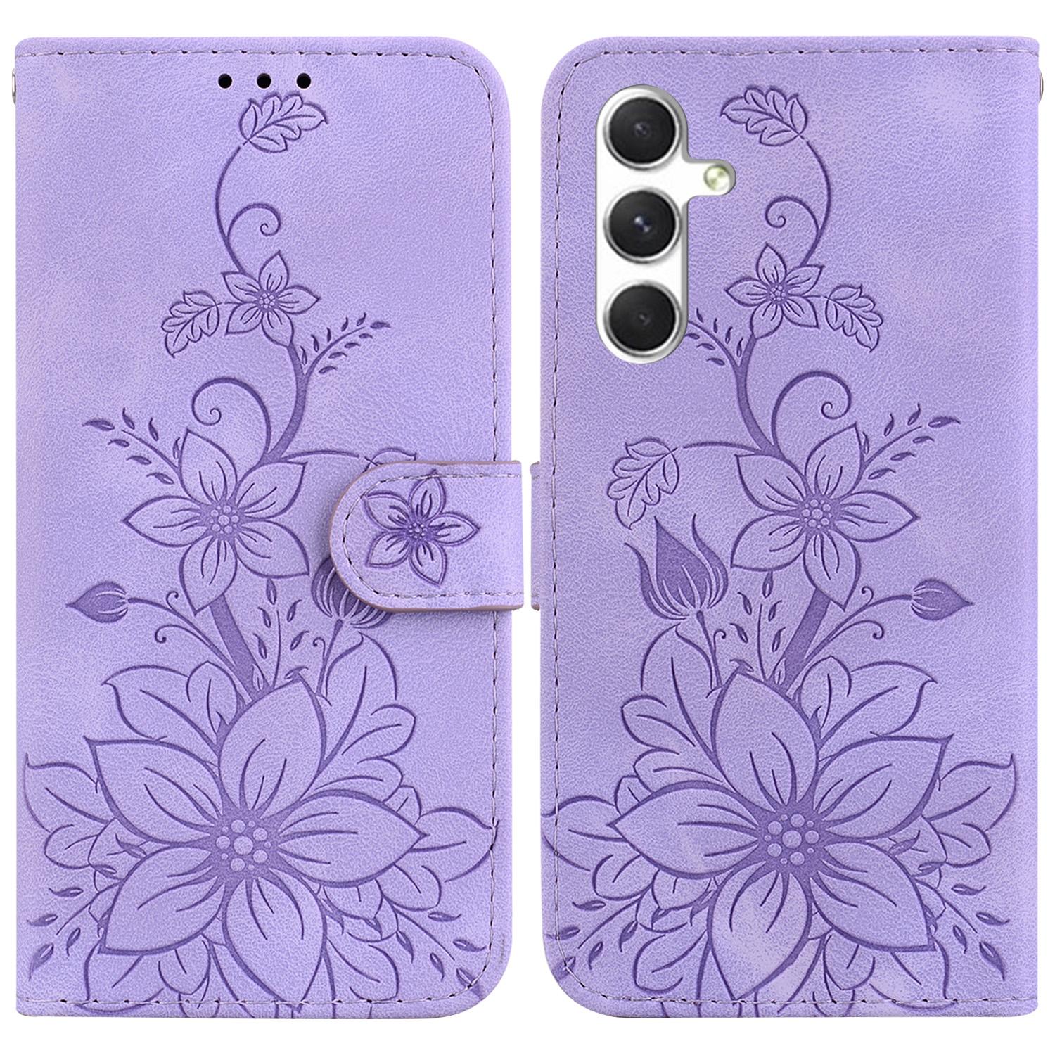 For Samsung Galaxy S25 Case Lily Flower Imprint Leather Phone Cover with Stand Purple
For Samsung Galaxy S25 Case Lily Flower Imprint Leather Phone Cover with Stand Purple