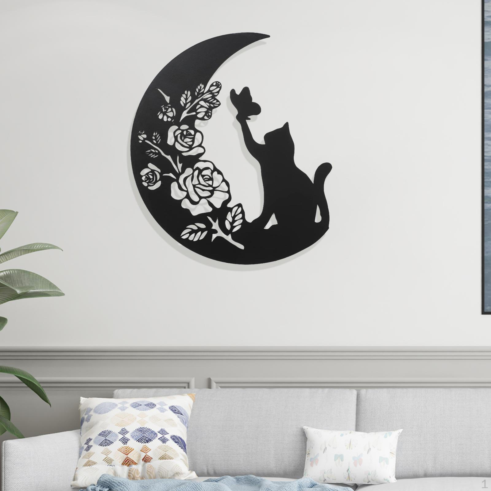 Minimalist Metal Wall Decor Hanging Sign Silhouette Cat Decoration for Farmhouse Dining Room
Minimalist Metal Wall Decor Hanging Sign Silhouette Cat Decoration for Farmhouse Dining Room