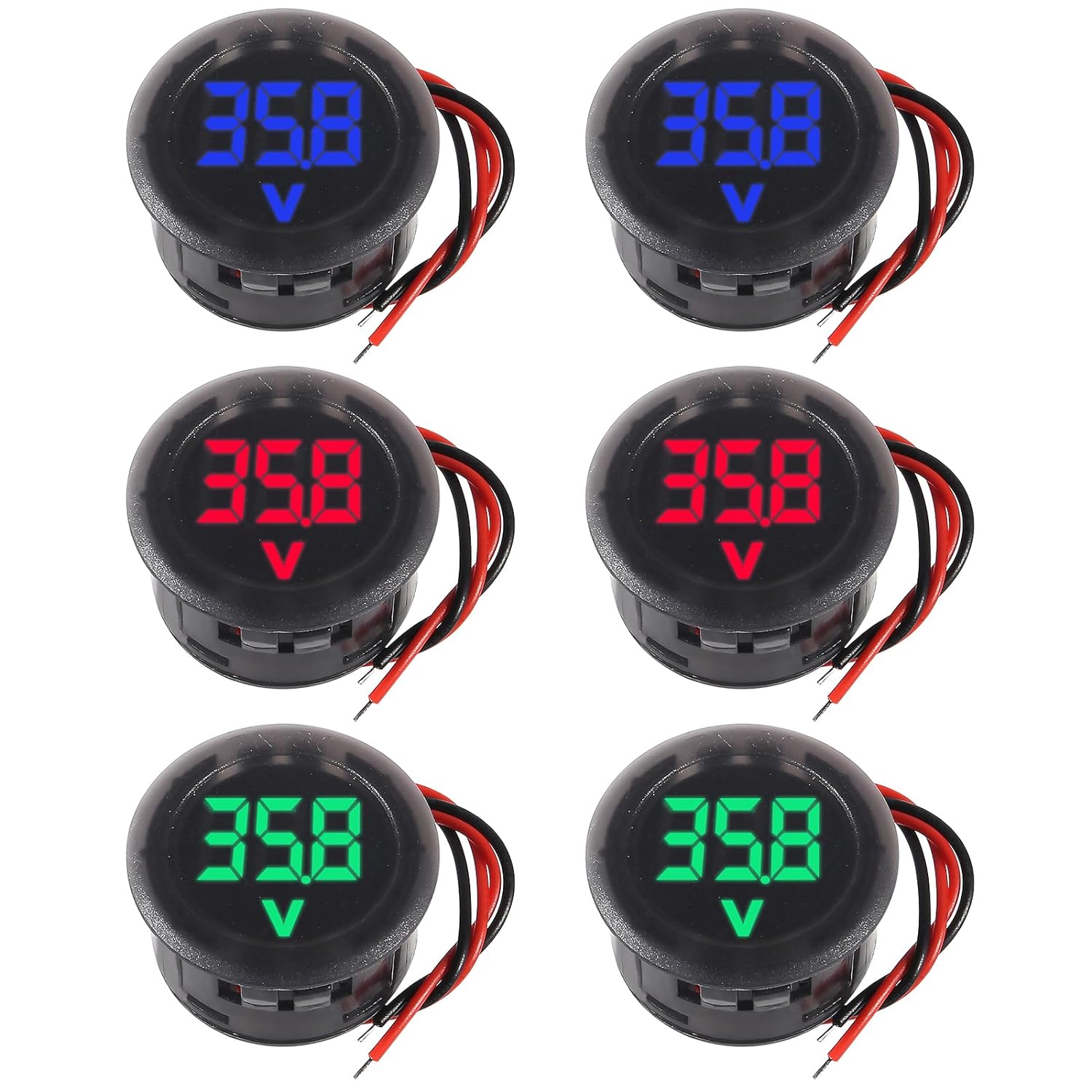 2pcs DC 4-100V Car Voltage Gauge LED Digital Display 12V 24V Waterproof Voltmeter Round Panel Voltage Meter Volt Detector Tester синій
2pcs DC 4-100V Car Voltage Gauge LED Digital Display 12V 24V Waterproof Voltmeter Round Panel Voltage Meter Volt Detector Tester синій