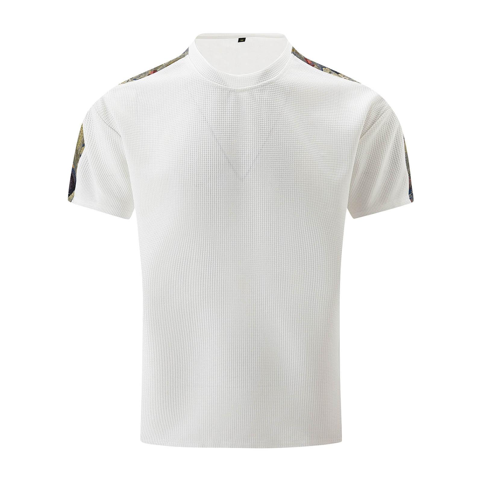 Мужская универсальная летняя лоскутная свободная рубашка с короткими рукавами и винтовым вырезом в тон XL белый
Мужская универсальная летняя лоскутная свободная рубашка с короткими рукавами и винтовым вырезом в тон XL белый