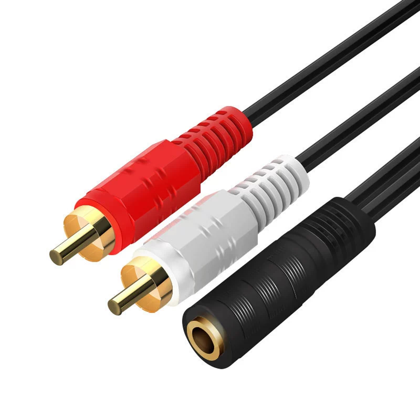 LUYING Audio Distribution Cable Stereo Mini Plug 2RCA Red and White Cable Y Type Cable Book 3.5mm (Female) - (Male) 0.2M
LUYING Audio Distribution Cable Stereo Mini Plug 2RCA Red and White Cable Y Type Cable Book 3.5mm (Female) - (Male) 0.2M