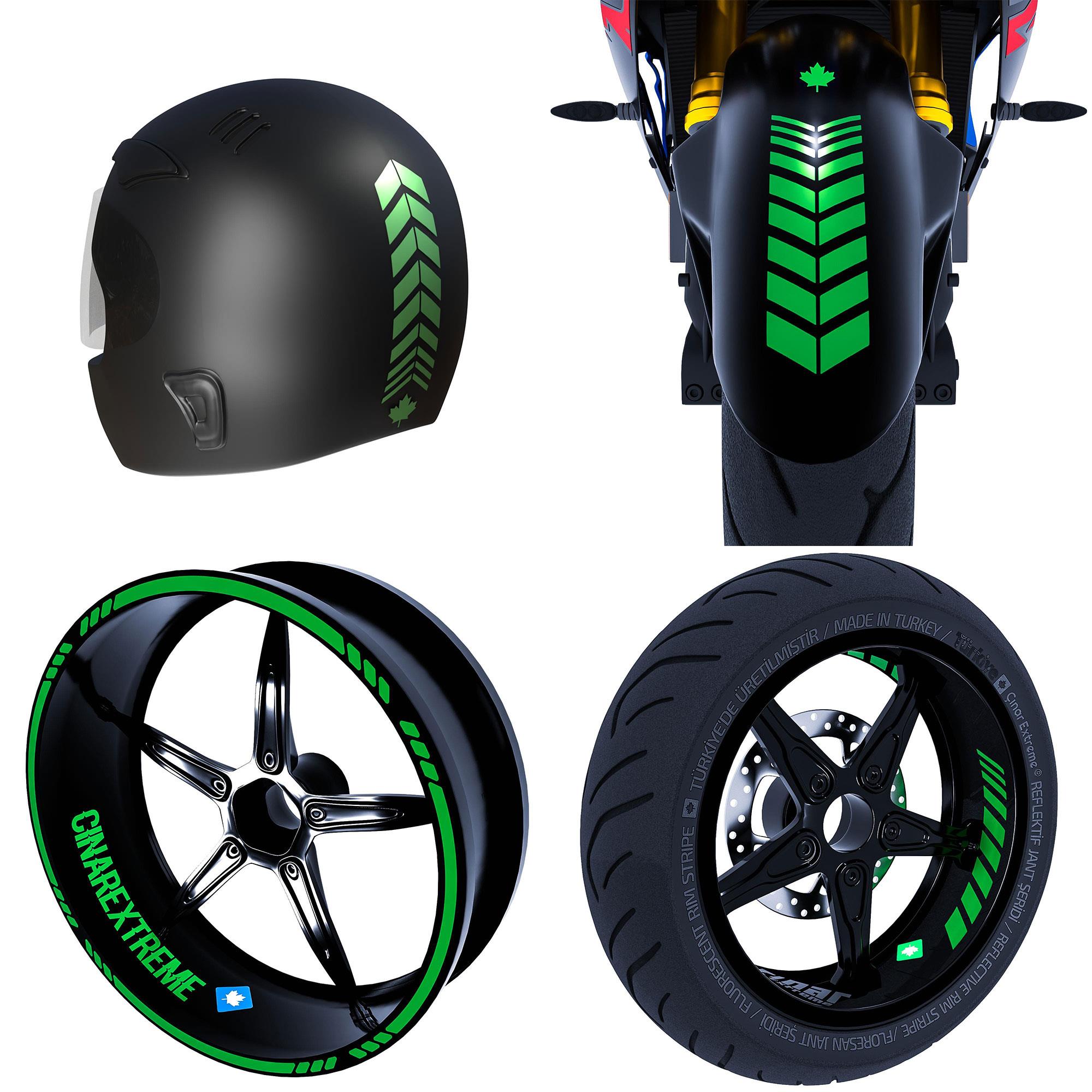 Набор из 4 наклеек Moto Rider, зеленый, зеленый, внутренняя полоса, шлем и брызговик CinarExtreme
Набор из 4 наклеек Moto Rider, зеленый, зеленый, внутренняя полоса, шлем и брызговик CinarExtreme