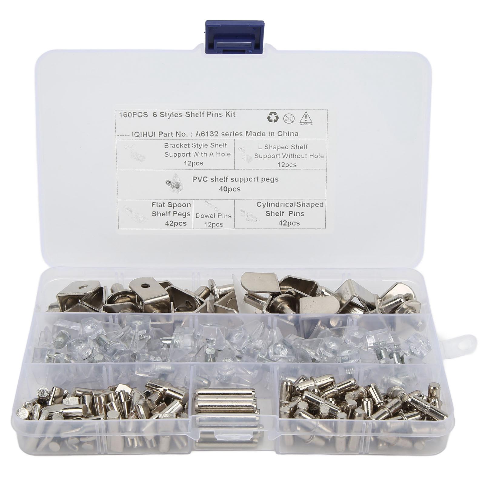 Набор из 160 штук штифтов для полок для автодома 6 стилей никелированные штифты для поддержки полок цилиндрические штифты держатели L-образные кронштейны
Набор из 160 штук штифтов для полок для автодома 6 стилей никелированные штифты для поддержки полок цилиндрические штифты держатели L-образные кронштейны