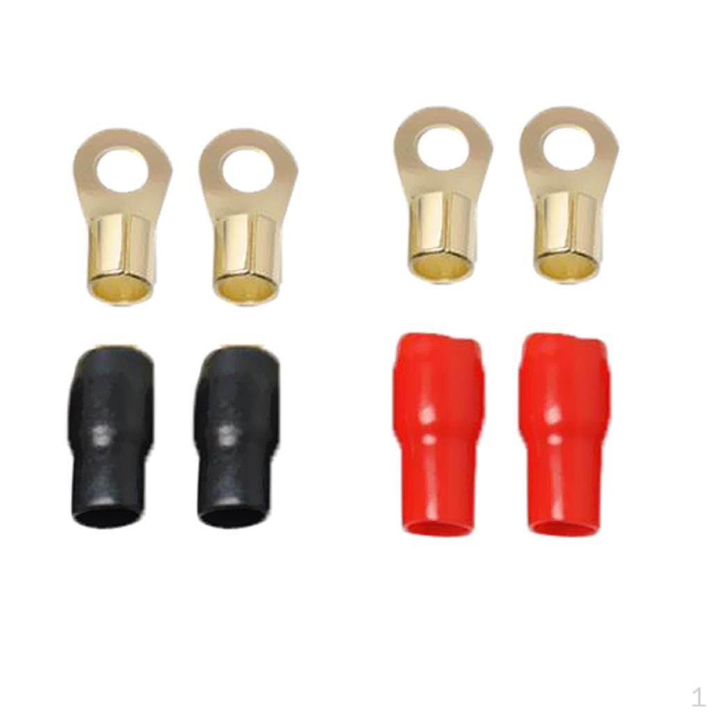 2 Pairs 4 AWG Wire Connectors Assortment Crimp Ring Terminals
2 Pairs 4 AWG Wire Connectors Assortment Crimp Ring Terminals