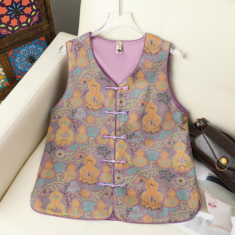 2026 Spring/Autumn Women s Red Jacquard Frog Button Vest - Sleeveless Chinese National Style Outerwear M (suggested 85-100 jin) фіолетовий
2026 Spring/Autumn Women s Red Jacquard Frog Button Vest - Sleeveless Chinese National Style Outerwear M (suggested 85-100 jin) фіолетовий
