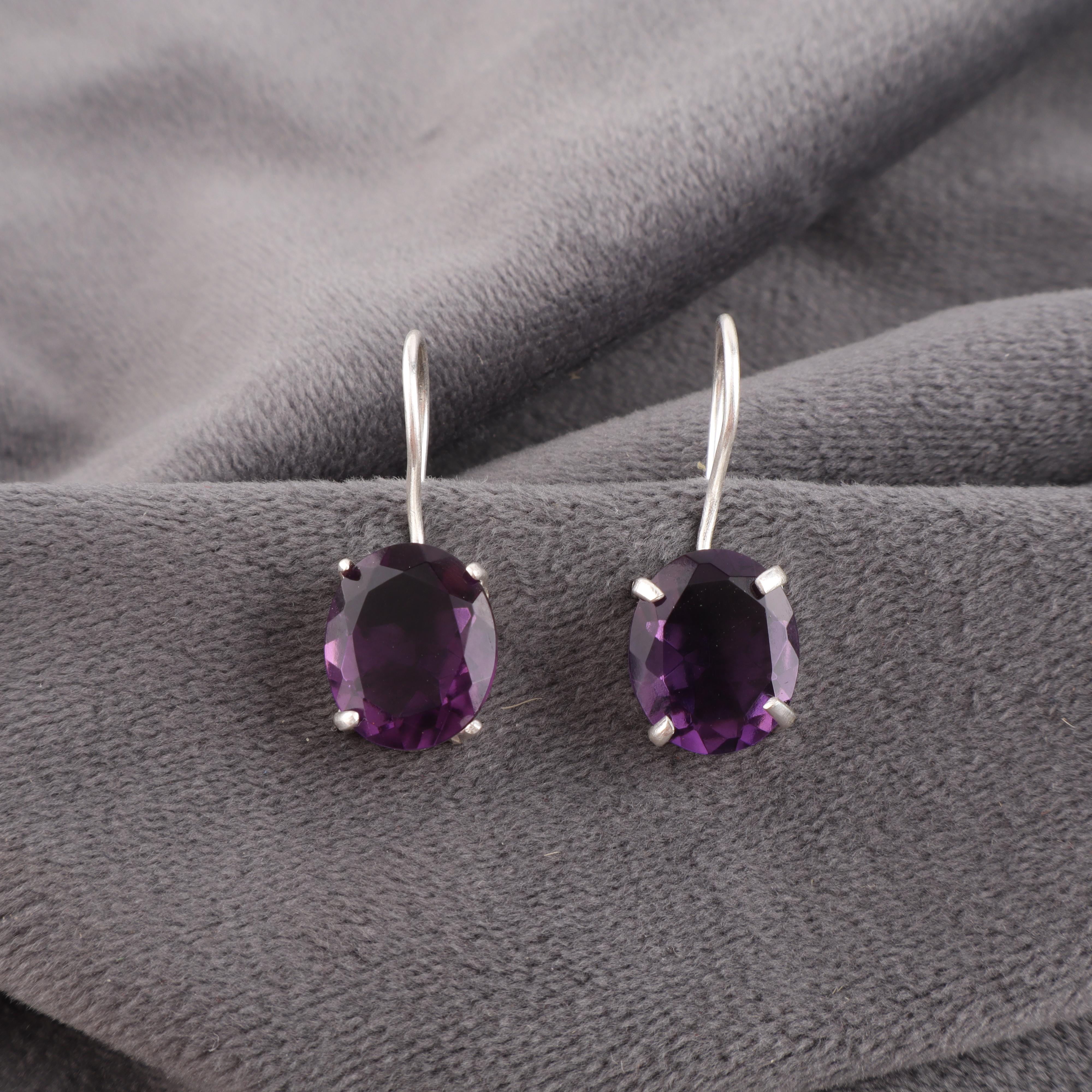 Amethyst Earrings, Gemstone 925 Sterling Silver Boho Jewelry , Handmade Earrings Amethyst Oval Earrings For Anniversary Gift 1.05 Inches фіолетовий
Amethyst Earrings, Gemstone 925 Sterling Silver Boho Jewelry , Handmade Earrings Amethyst Oval Earrings For Anniversary Gift 1.05 Inches фіолетовий
