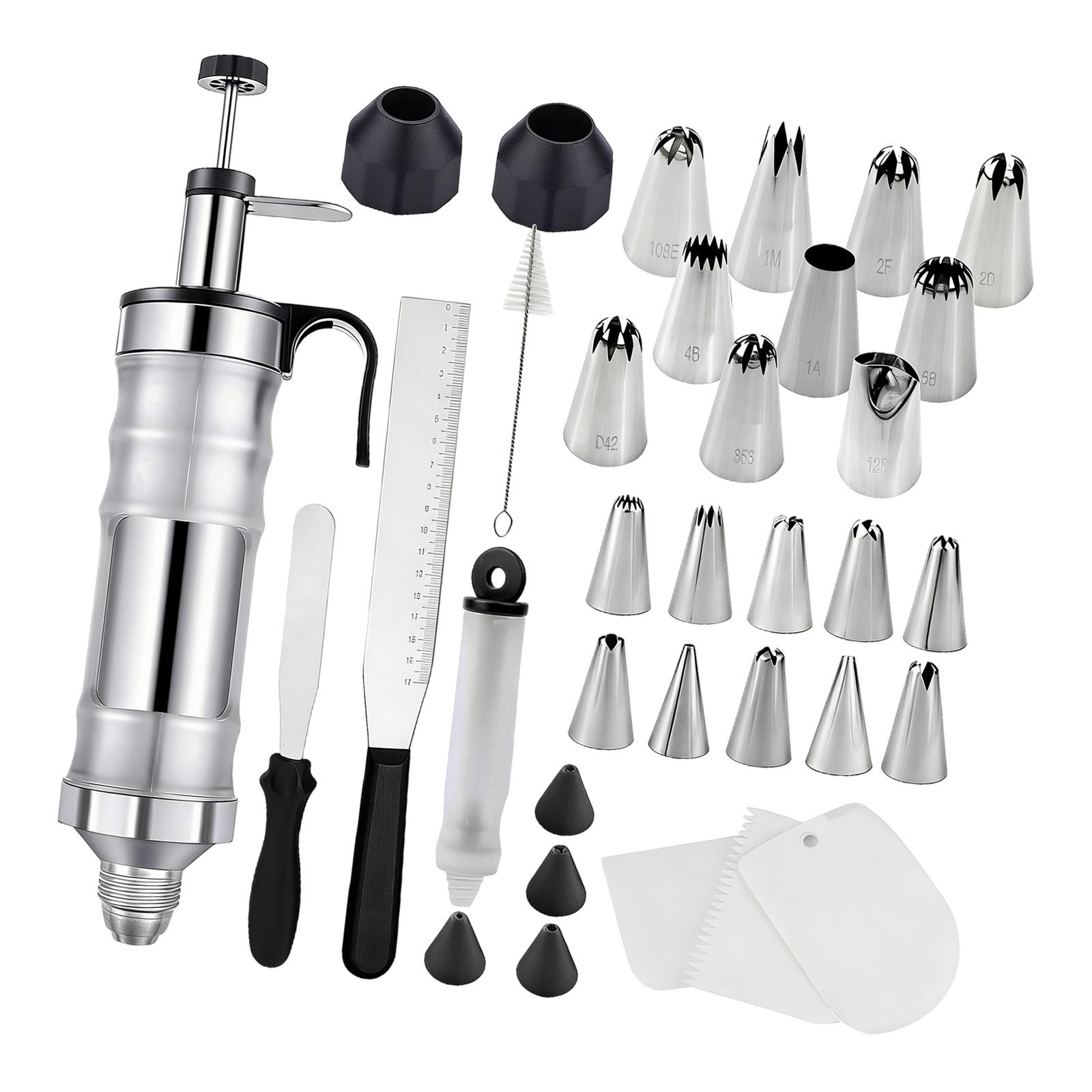 Complete 34 Piece Cake Decorating Tool Set High Quality Nonrust Steel Creative Dessert Making Equipment чорний
Complete 34 Piece Cake Decorating Tool Set High Quality Nonrust Steel Creative Dessert Making Equipment чорний