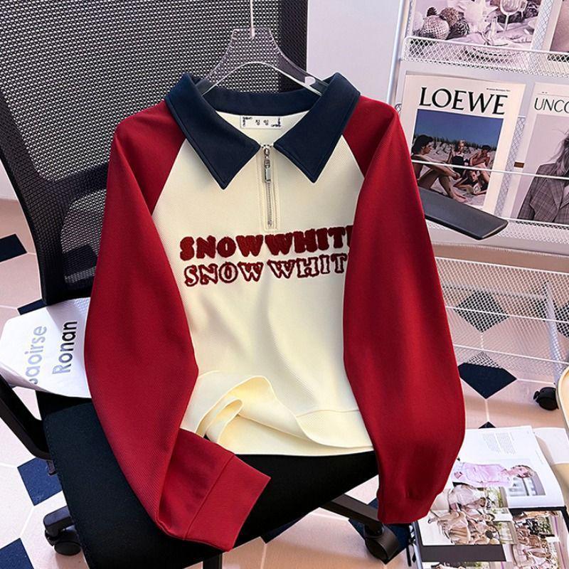 Plus Size Spring Autumn Polo Collar Zip-Up Hoodie for Women Medium красный
Plus Size Spring Autumn Polo Collar Zip-Up Hoodie for Women Medium красный
