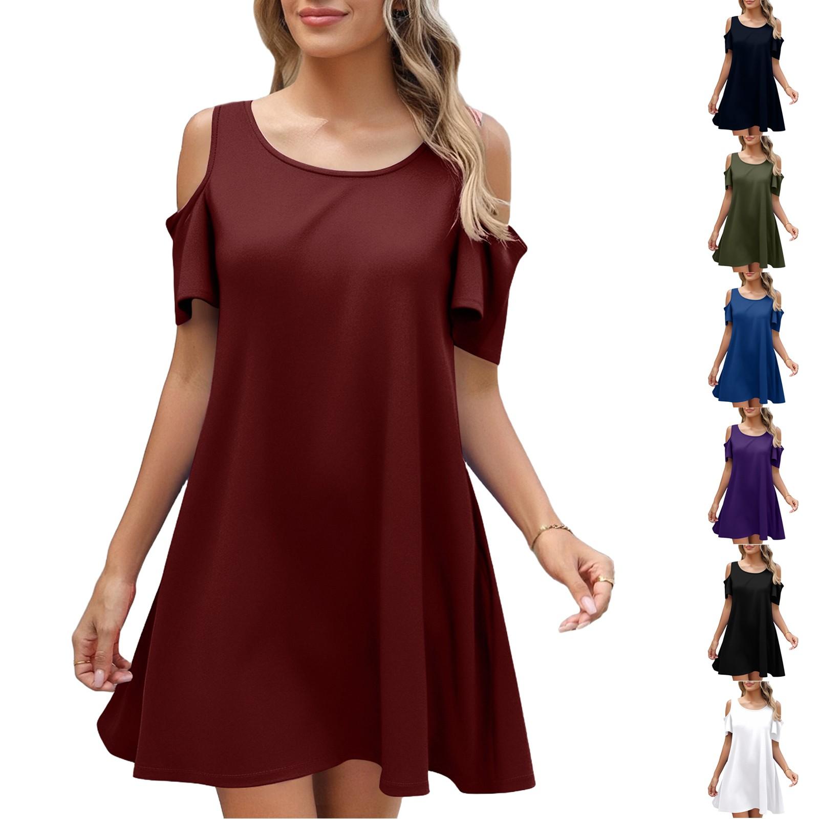 Women s Fashionable Solid Color Off Shoulder Pocket Casual Dress L синій
Women s Fashionable Solid Color Off Shoulder Pocket Casual Dress L синій
