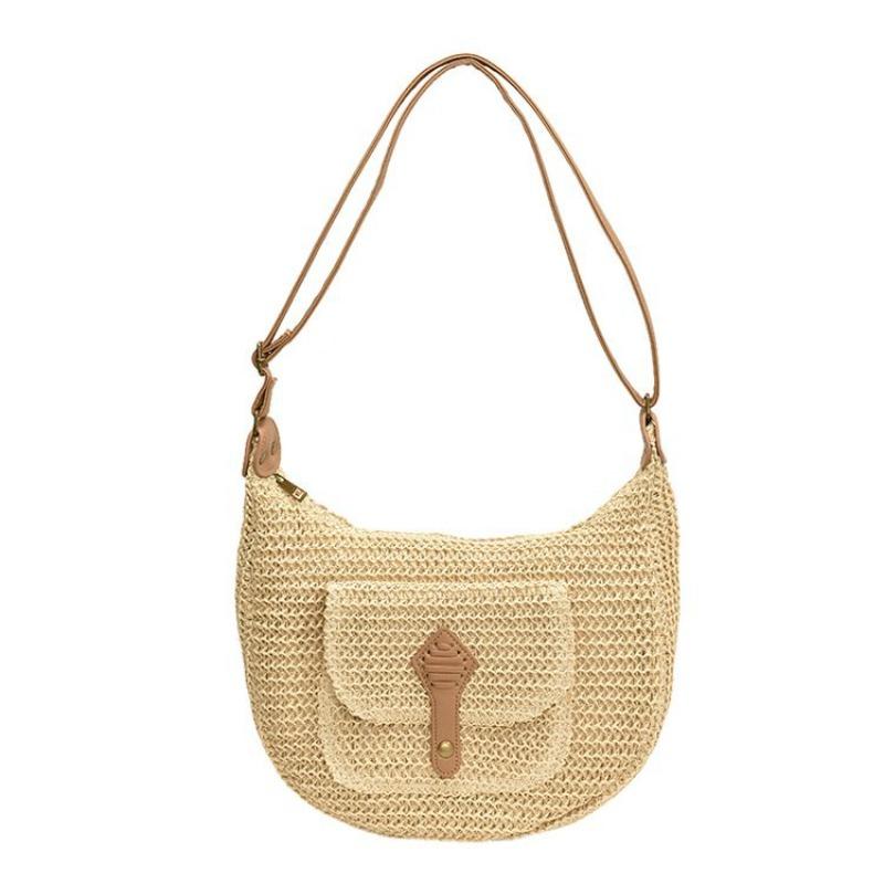 New large-capacity straw bag, high-end zipper, hand-woven bag, messenger bag, women s seaside beach tote bag. zipper
New large-capacity straw bag, high-end zipper, hand-woven bag, messenger bag, women s seaside beach tote bag. zipper