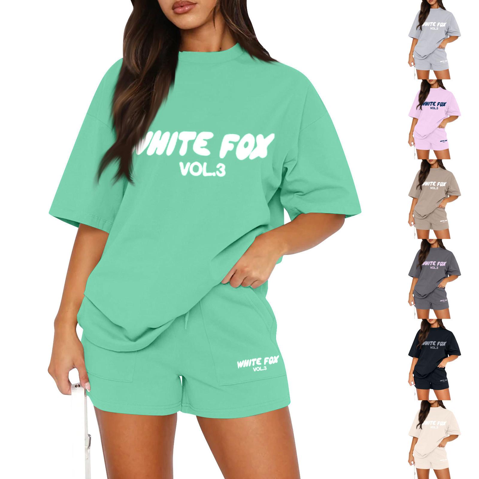 Женские повседневные свободные футболки с принтом и шорты, комплект
Женские повседневные свободные футболки с принтом и шорты, комплект