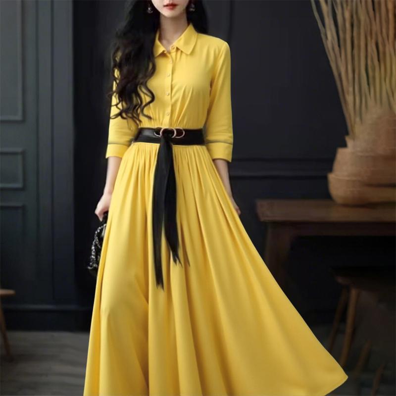 ZANZEA Женское повседневное платье с отложным воротником и длинными рукавами 5XL жёлтый
ZANZEA Женское повседневное платье с отложным воротником и длинными рукавами 5XL жёлтый