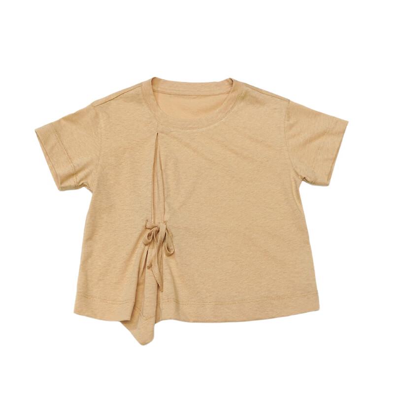 LELE JOVE Girls Cotton Linen Tie-Detail Short Sleeve T-Shirt 120 cm
LELE JOVE Girls Cotton Linen Tie-Detail Short Sleeve T-Shirt 120 cm
