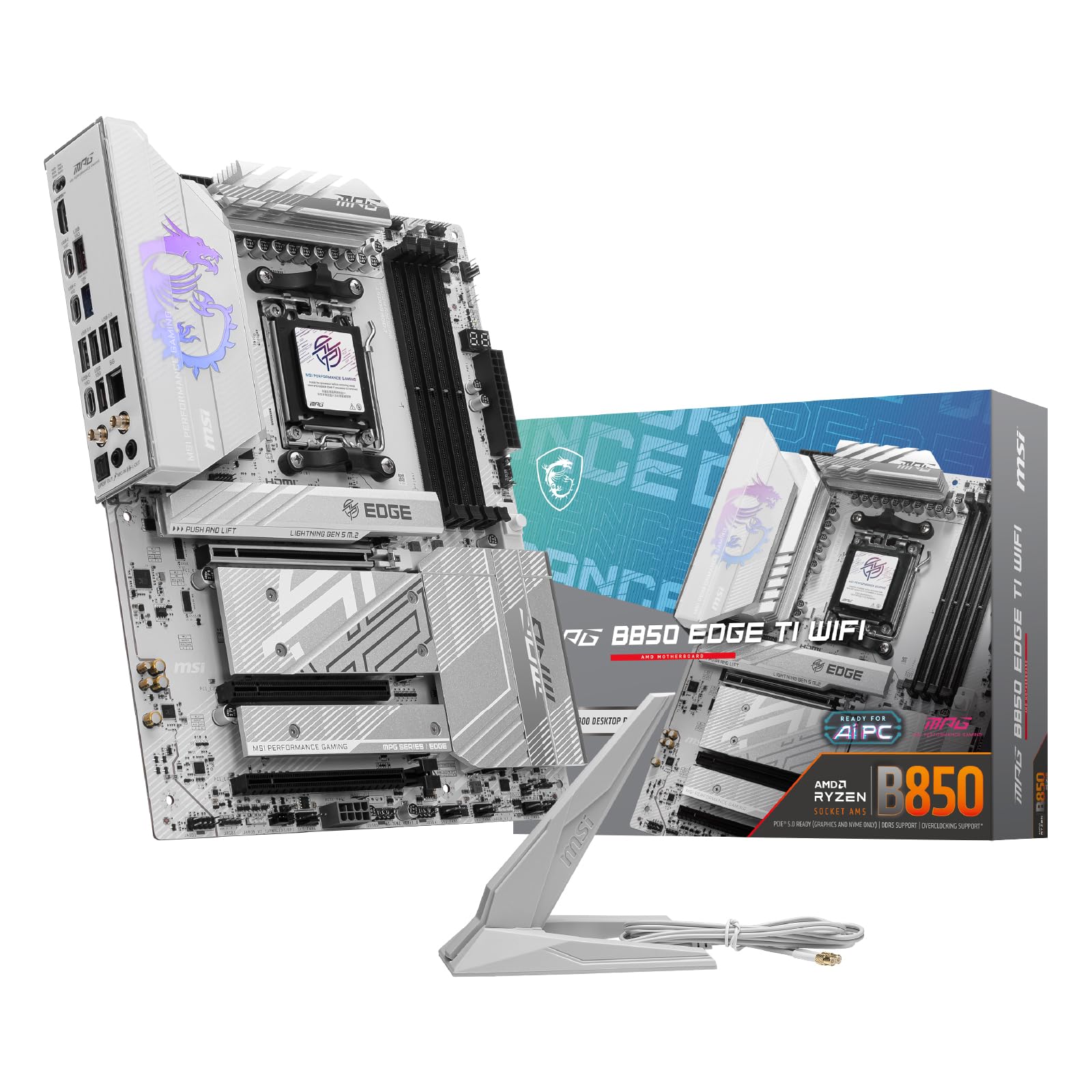 Материнська плата MSI MPG B850 EDGE TI WIFI, сумісна з AMD Ryzen серії, ATX, MB6742 9000/8000/7000 (AM5)
Материнська плата MSI MPG B850 EDGE TI WIFI, сумісна з AMD Ryzen серії, ATX, MB6742 9000/8000/7000 (AM5)
