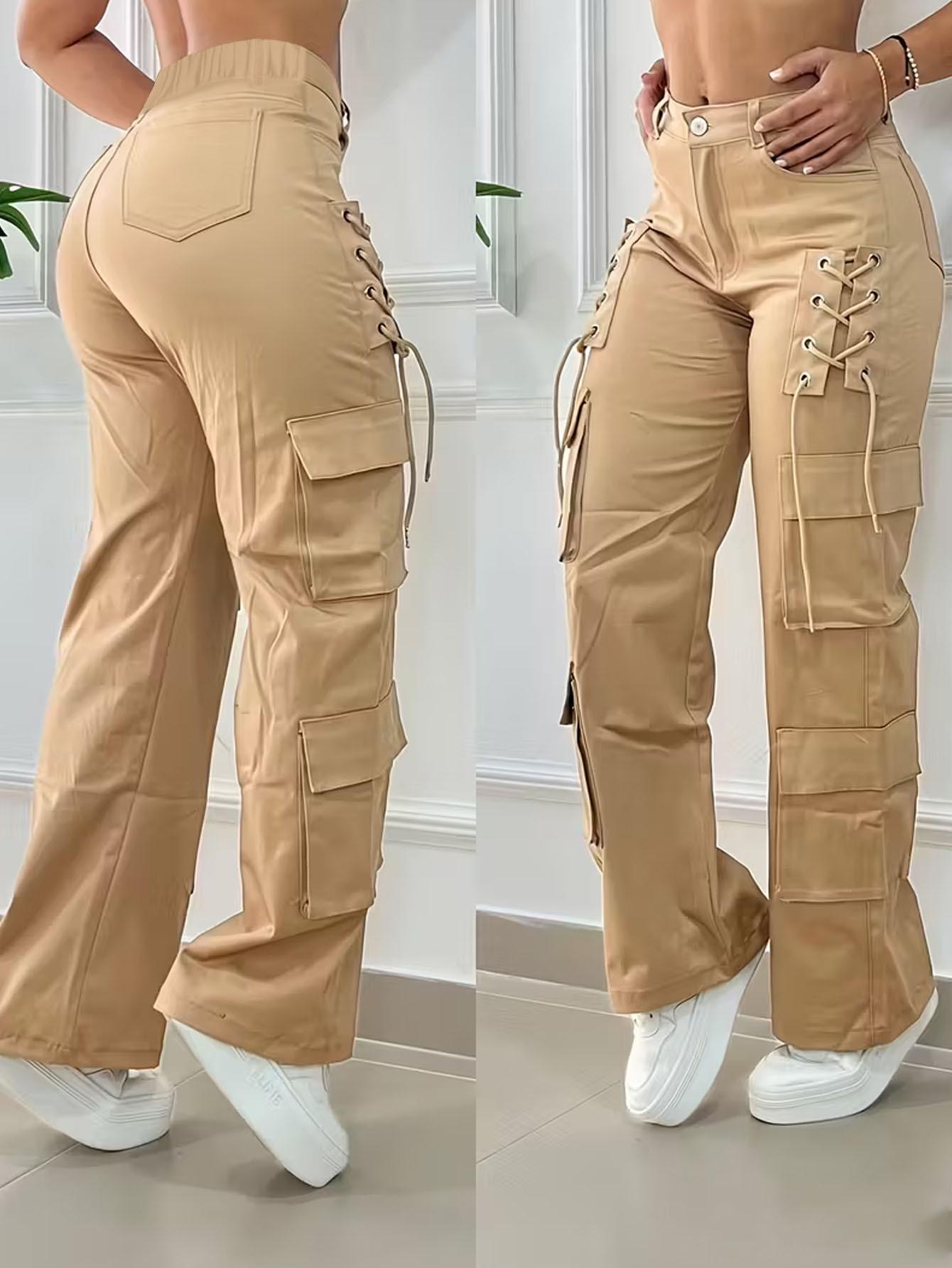 Women s Casual Multi-Pocket Solid Color Work Pants M хаки
Women s Casual Multi-Pocket Solid Color Work Pants M хаки