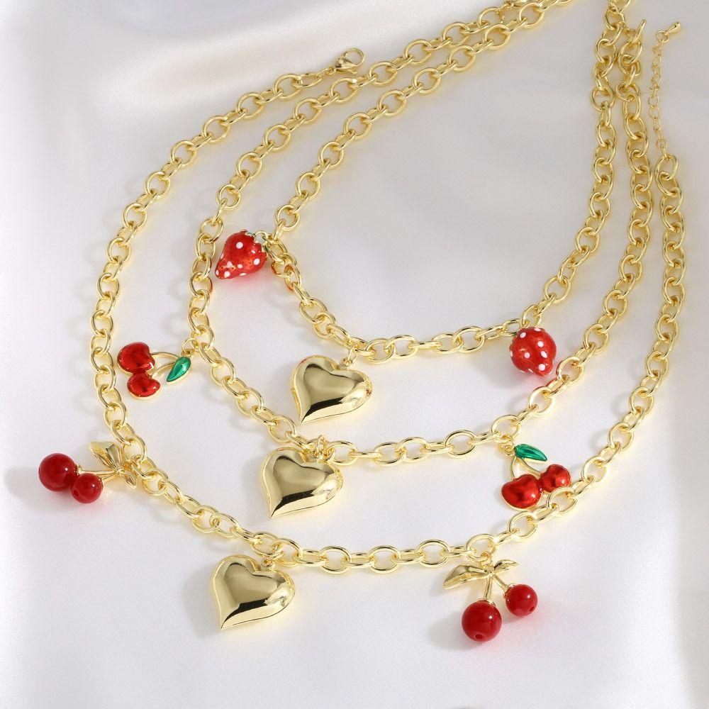 Retro European Style Cherry Bracelet Loveheart Pitaya Chain Choker Summer Fruit Party Style 6
Retro European Style Cherry Bracelet Loveheart Pitaya Chain Choker Summer Fruit Party Style 6