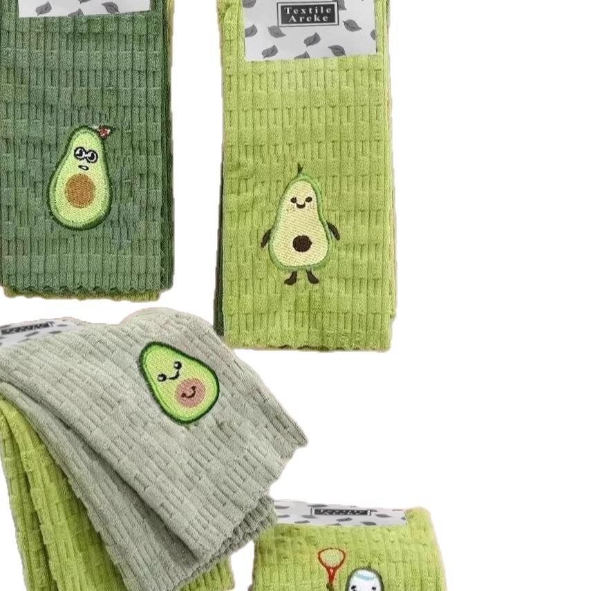 4pcs Avocado Embroidery Cleaning Cloth, Thickened Absorbent Kitchen Dish Towel, Oil-proof Lint-free Household Dishcloth 4pcs
4pcs Avocado Embroidery Cleaning Cloth, Thickened Absorbent Kitchen Dish Towel, Oil-proof Lint-free Household Dishcloth 4pcs