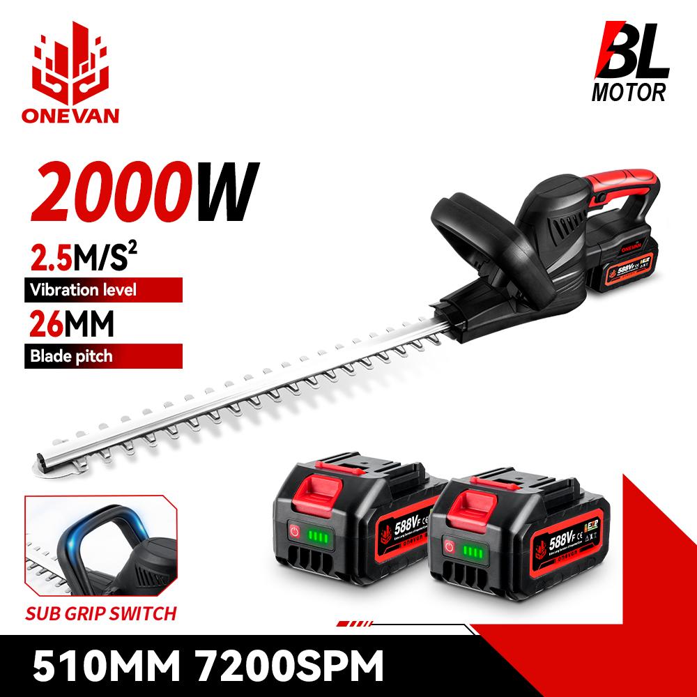 ONEVAN 2000W Electric Brushless Hedge Trimmer Cordless Trimmer Pruning Saw Lawn Mower Garden Tools For Makita 18V Battery Without Battery
ONEVAN 2000W Electric Brushless Hedge Trimmer Cordless Trimmer Pruning Saw Lawn Mower Garden Tools For Makita 18V Battery Without Battery