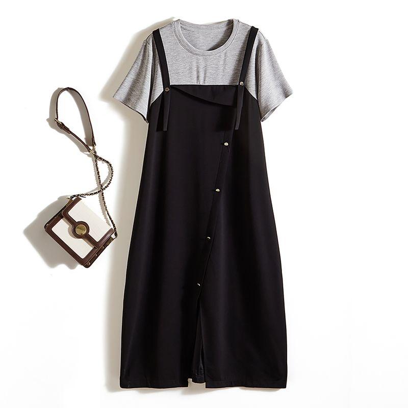 Japanese Style Suspender Stylish Skirt! Women s Summer Fake Two-Piece Color Matching Split Rivet Tassel Asymmetrical over the Knee Dress Black 2XL
Japanese Style Suspender Stylish Skirt! Women s Summer Fake Two-Piece Color Matching Split Rivet Tassel Asymmetrical over the Knee Dress Black 2XL