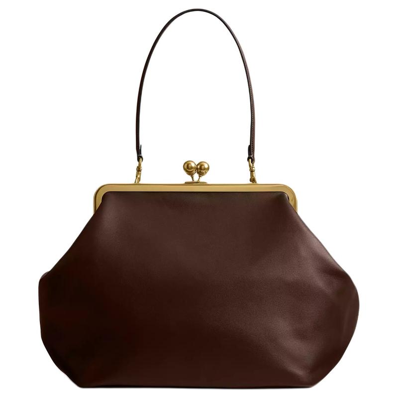 COACH Kisslock 31 Gold Hardware Leather Clutch Handbag Large Women s Dark Brown золотий
COACH Kisslock 31 Gold Hardware Leather Clutch Handbag Large Women s Dark Brown золотий