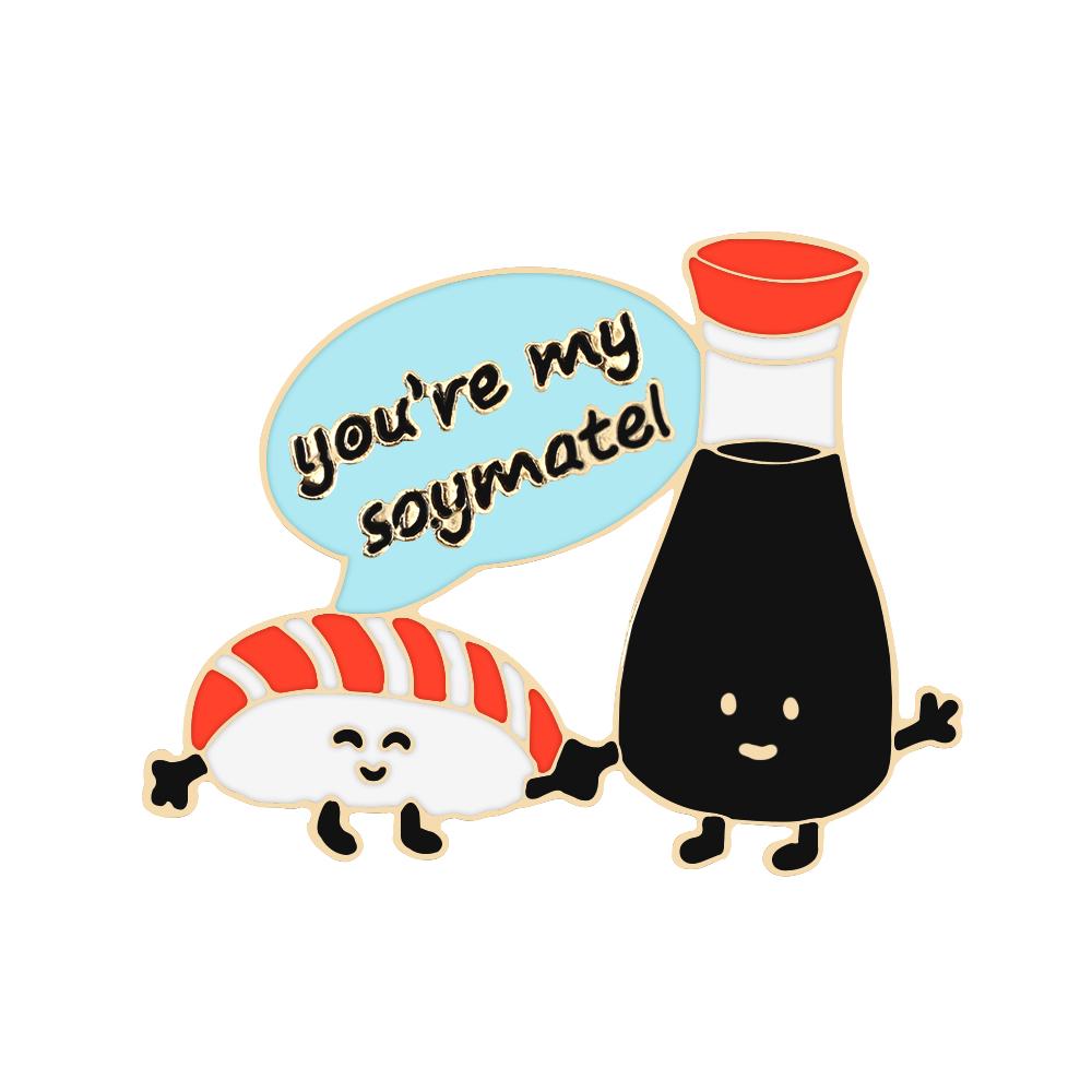 Japanese Kawaii Best Partner Pins Salmon Sushi Waffle Food Enamel Brooches Backpack Denim Jacket Badges Jewelry Students Friends чорний
Japanese Kawaii Best Partner Pins Salmon Sushi Waffle Food Enamel Brooches Backpack Denim Jacket Badges Jewelry Students Friends чорний