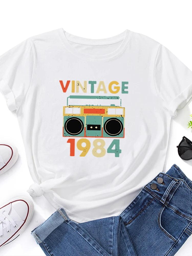 Vintage 1984 Recorder Print Plus Size TShirt Women Short Sleeve O Neck Loose Ladies Tee Shirt Tops Clothes Camisetas Mujer 3XL
Vintage 1984 Recorder Print Plus Size TShirt Women Short Sleeve O Neck Loose Ladies Tee Shirt Tops Clothes Camisetas Mujer 3XL
