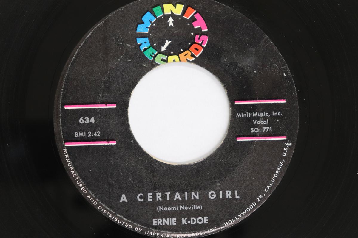 7inch Record ERNIE K-DOE - A Certain Girl / I Cried My Last Te 634 MINIT 1961 US Soul/Funk Used
7inch Record ERNIE K-DOE - A Certain Girl / I Cried My Last Te 634 MINIT 1961 US Soul/Funk Used