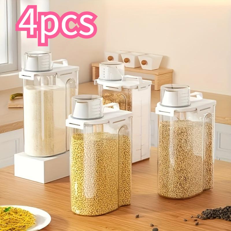 4-Piece Airtight Food Storage Set: 5lb Clear Canisters with Reverse Spout - Sealed Dispensers for Rice, Grains, Pasta
4-Piece Airtight Food Storage Set: 5lb Clear Canisters with Reverse Spout - Sealed Dispensers for Rice, Grains, Pasta