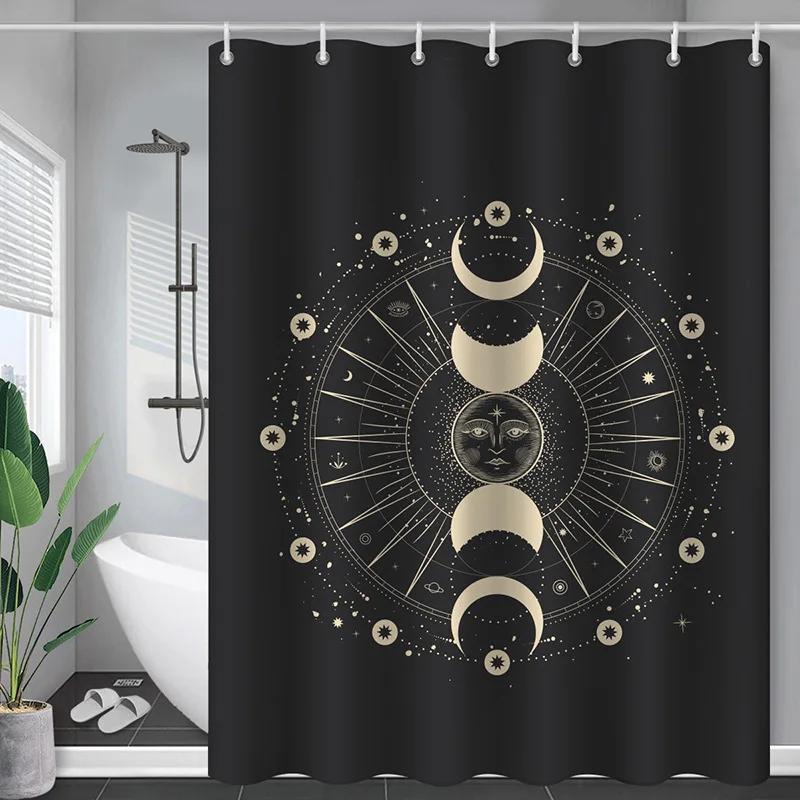 Sun And Moon Boho Mandala Printed Shower Curtain Black And White Celestial Shower Curtain Bathroom Decoration Bathtub Screen W60H190(CM)-1 Pcs
Sun And Moon Boho Mandala Printed Shower Curtain Black And White Celestial Shower Curtain Bathroom Decoration Bathtub Screen W60H190(CM)-1 Pcs