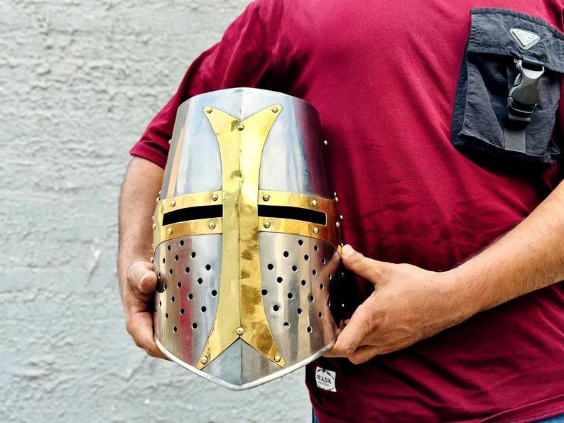 Шолом тамплієра | Середньовічна рольова гра LARP Сталевий шолом | Найкращий різдвяний подарунок для нього M
Шолом тамплієра | Середньовічна рольова гра LARP Сталевий шолом | Найкращий різдвяний подарунок для нього M