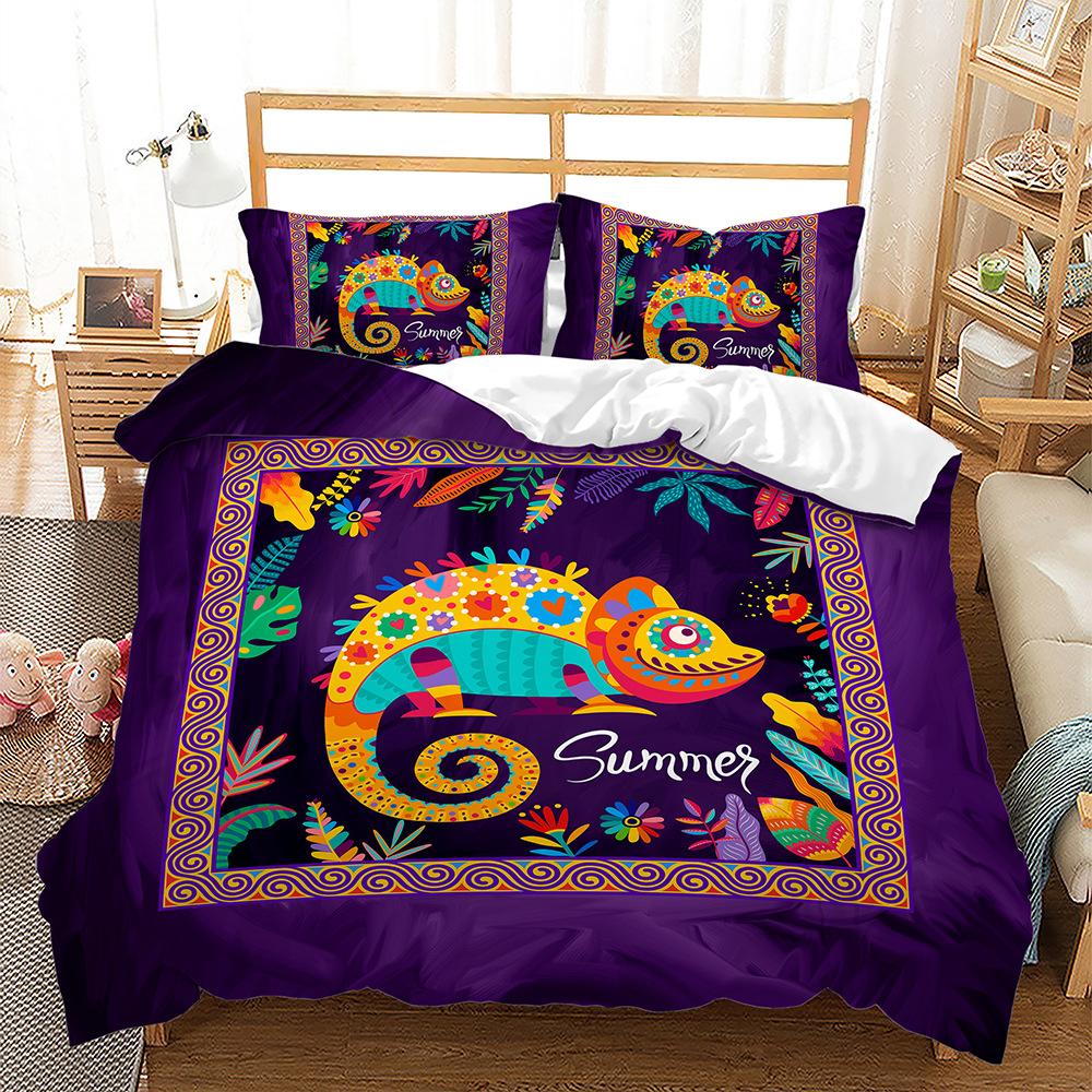 Lizard Animal Bed Three-Piece Quilt Cover 3D Digital Printing Kit 135 * 200 (two-piece set) 90g
Lizard Animal Bed Three-Piece Quilt Cover 3D Digital Printing Kit 135 * 200 (two-piece set) 90g