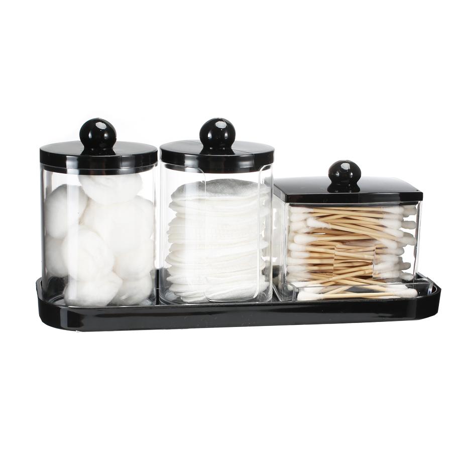 Qtip Holder Bathroom Set with Tray 3 Pack Acrylic Plastic Apothecary Jars Qtip Dispenser Canister with Lid Bathroom Organizers
Qtip Holder Bathroom Set with Tray 3 Pack Acrylic Plastic Apothecary Jars Qtip Dispenser Canister with Lid Bathroom Organizers