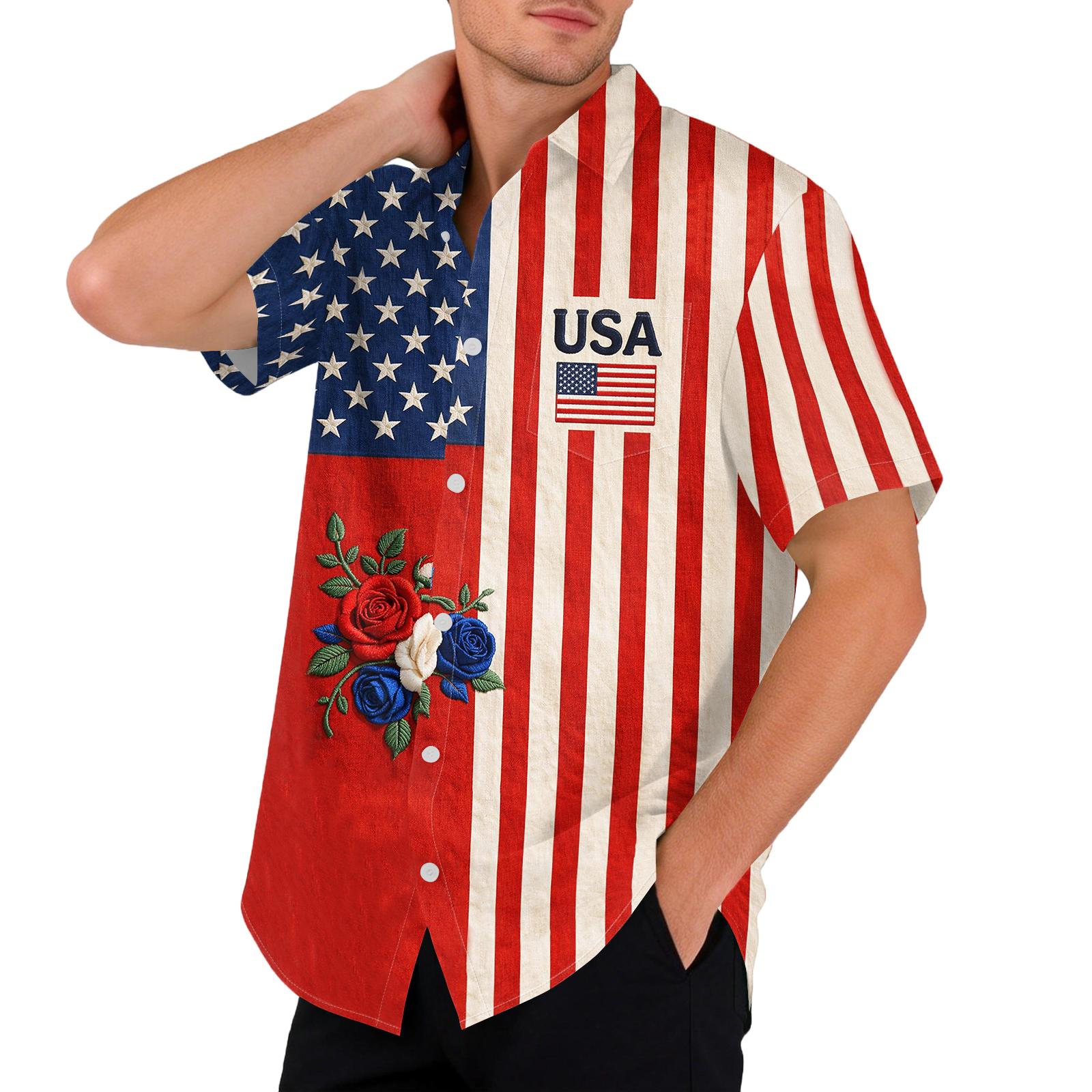 Men s Casual Short Sleeve Button Down Shirt Independence Day USA Flag Patchwork Printed Shirt XXXXL
Men s Casual Short Sleeve Button Down Shirt Independence Day USA Flag Patchwork Printed Shirt XXXXL