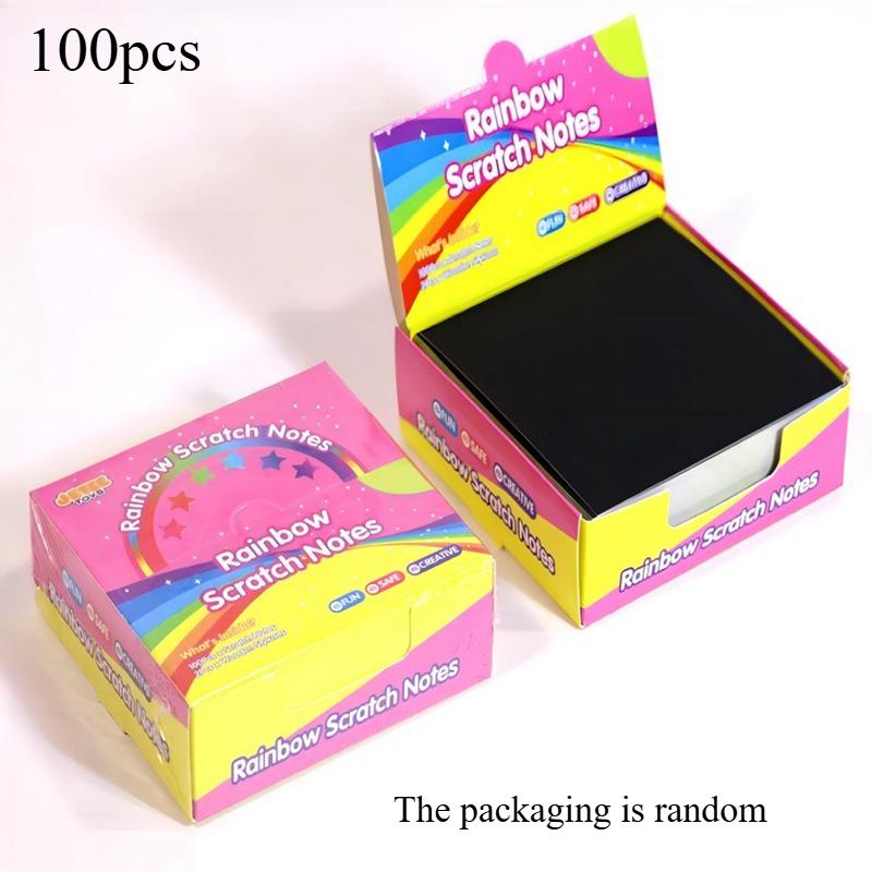 100pcs Rainbow Scratch Art Notes Unleash Hidden Designs Vivid Colors Black Card Creative Painting Cards Birthdays Handmade Gifts
100pcs Rainbow Scratch Art Notes Unleash Hidden Designs Vivid Colors Black Card Creative Painting Cards Birthdays Handmade Gifts
