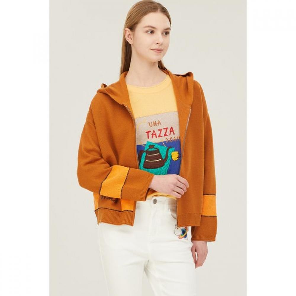 Benetton Coffee Jacquard Hooded Knit Jacket Bakc12411 DE/OS
Benetton Coffee Jacquard Hooded Knit Jacket Bakc12411 DE/OS