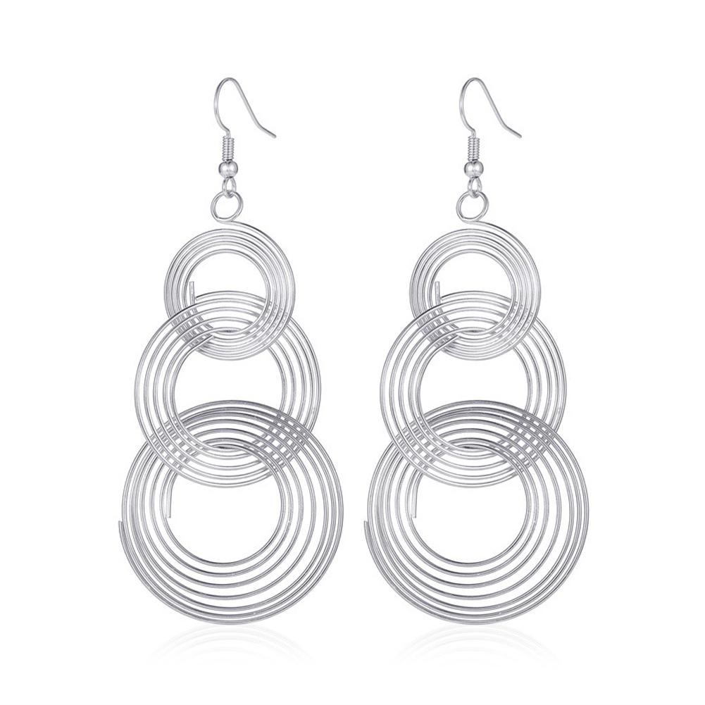 1 Pair Women s Earrings Personality Metal Alloy Multi-Layer Circle Exaggerated Long 02 Silver 0314 #1
1 Pair Women s Earrings Personality Metal Alloy Multi-Layer Circle Exaggerated Long 02 Silver 0314 #1