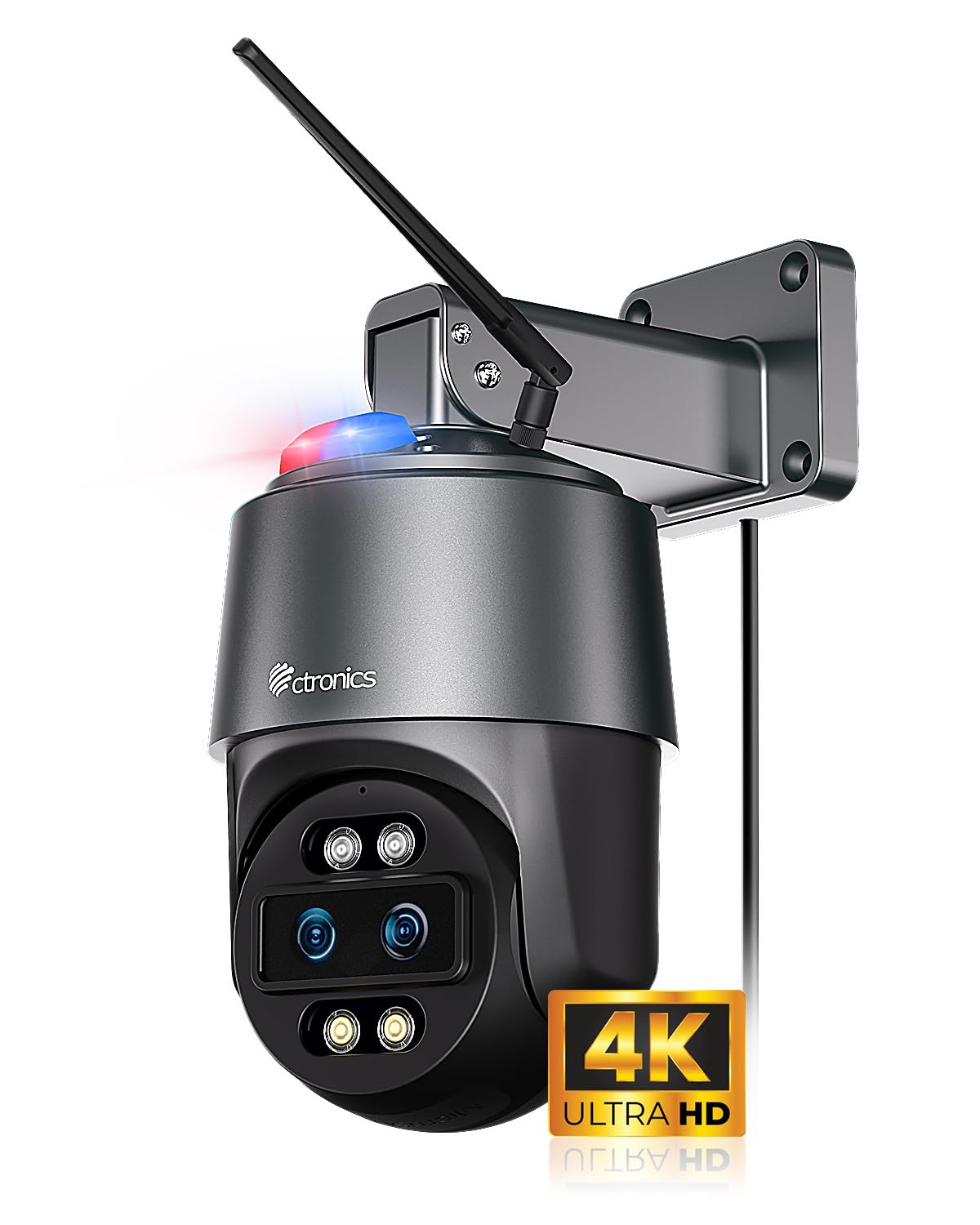 Ctronics 4K Outdoor Security 10x Hybrid 5GHz Auto Auto PC Remote Оснащений червоним і синім сигналом голосового підсвічування 24 години 256GB SD Card Compatible Preset
Ctronics 4K Outdoor Security 10x Hybrid 5GHz Auto Auto PC Remote Оснащений червоним і синім сигналом голосового підсвічування 24 години 256GB SD Card Compatible Preset