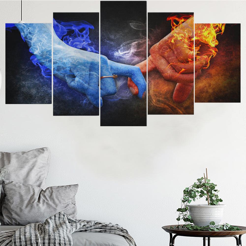 5 Pieces Wall Art Canvas Painting Abstract Couple Hand Poster Modern Home Living Room Bedroom For Decoration Frame Pictures
5 Pieces Wall Art Canvas Painting Abstract Couple Hand Poster Modern Home Living Room Bedroom For Decoration Frame Pictures
