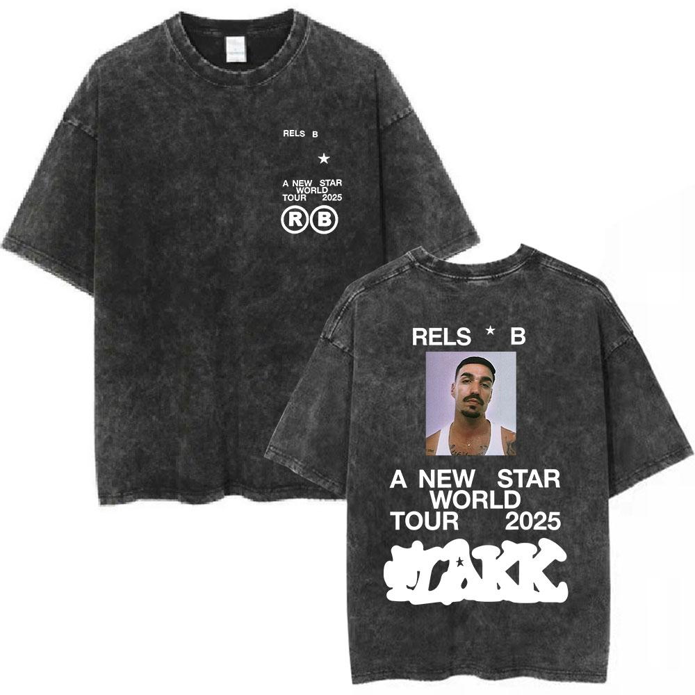 Rappe Rels B A New Star World Tour Washed Tshirt Mens Women Clothing Hip Hop Tshirts Cotton Harajuku T Shirts Streetwear S
Rappe Rels B A New Star World Tour Washed Tshirt Mens Women Clothing Hip Hop Tshirts Cotton Harajuku T Shirts Streetwear S