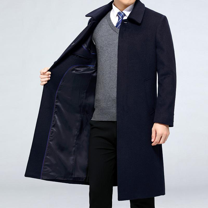 Men s Over-the-Knee Wool Cashmere Trench Coat - Autumn/Winter 2025 - Middle-Aged Business Jacket 3XL темно-синього кольору
Men s Over-the-Knee Wool Cashmere Trench Coat - Autumn/Winter 2025 - Middle-Aged Business Jacket 3XL темно-синього кольору