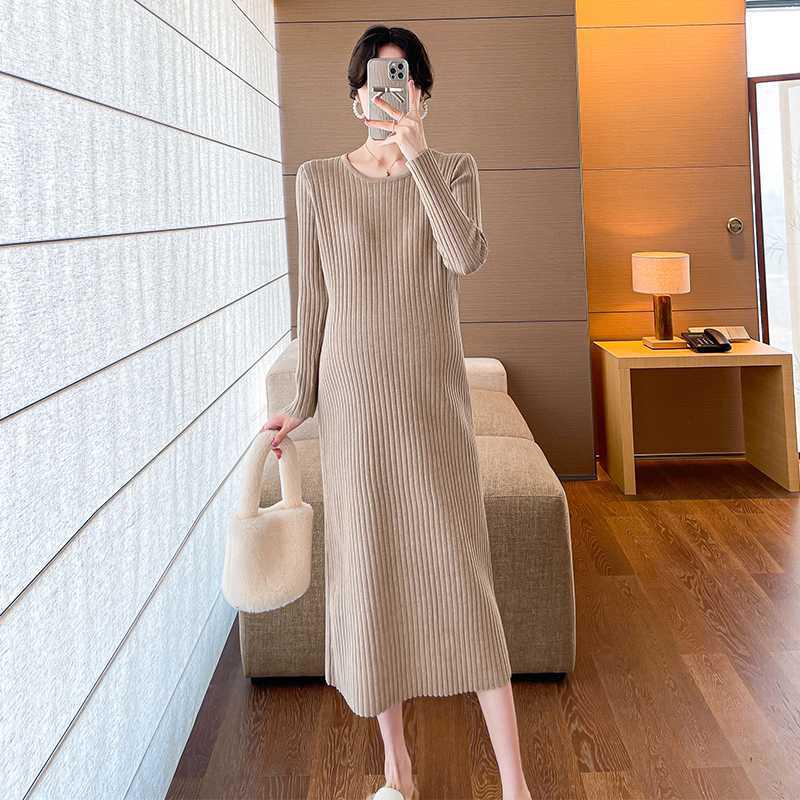 Устойчивое к пиллингу, сохраняющее форму универсальное шерстяное платье для беременных X-Large