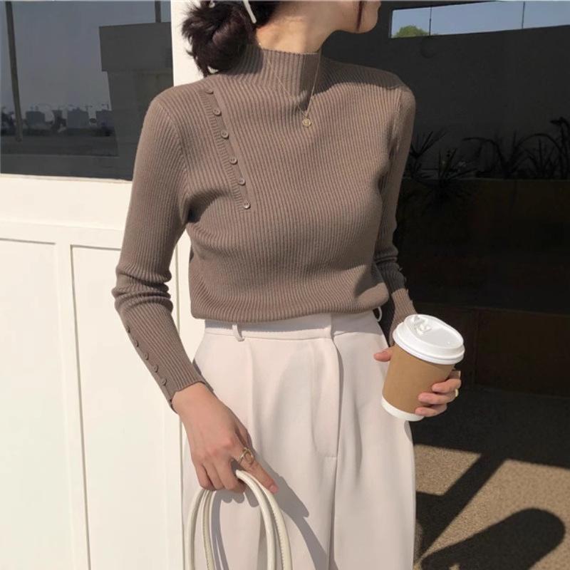 Women s High-End Japanese & Korean Knit Sweater - Autumn/Winter, Half-High Neck, Thick, Fashionable, Simple White Top. One size fits 80-120 jin
Women s High-End Japanese & Korean Knit Sweater - Autumn/Winter, Half-High Neck, Thick, Fashionable, Simple White Top. One size fits 80-120 jin