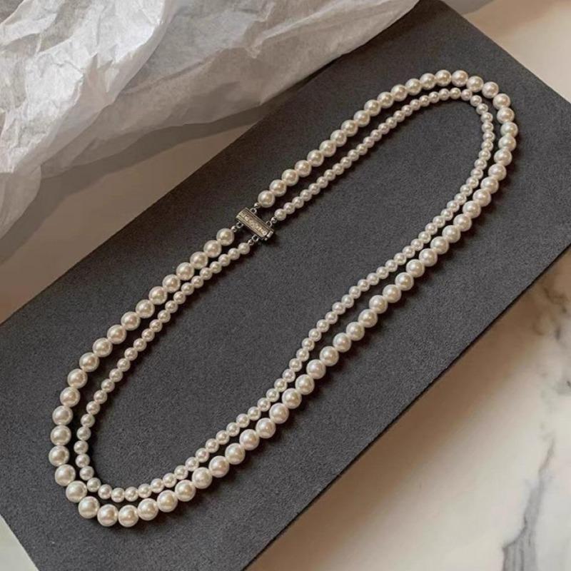 Shijia Zhenduo Hemp Silver Gray Double-Layer Pearl Long Sweater Necklace Women S Light Luxury Niche High-End Stacked Collarbone Neck Chain
Shijia Zhenduo Hemp Silver Gray Double-Layer Pearl Long Sweater Necklace Women S Light Luxury Niche High-End Stacked Collarbone Neck Chain
