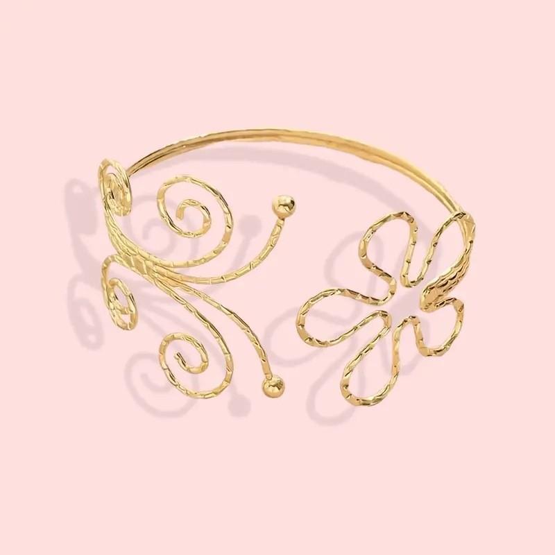 Metal openwork butterfly flower arm ring set Everyday street photography fashion open arm золотий жовтий колір
Metal openwork butterfly flower arm ring set Everyday street photography fashion open arm золотий жовтий колір