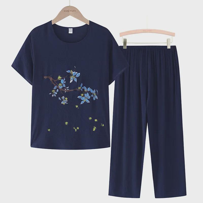 Summer Fashion Cotton & Linen Two-Piece Set for Women: Stylish Short-Sleeve Top for Middle-Aged & Elderly (Ages 60-70) 3XL рожевий
Summer Fashion Cotton & Linen Two-Piece Set for Women: Stylish Short-Sleeve Top for Middle-Aged & Elderly (Ages 60-70) 3XL рожевий