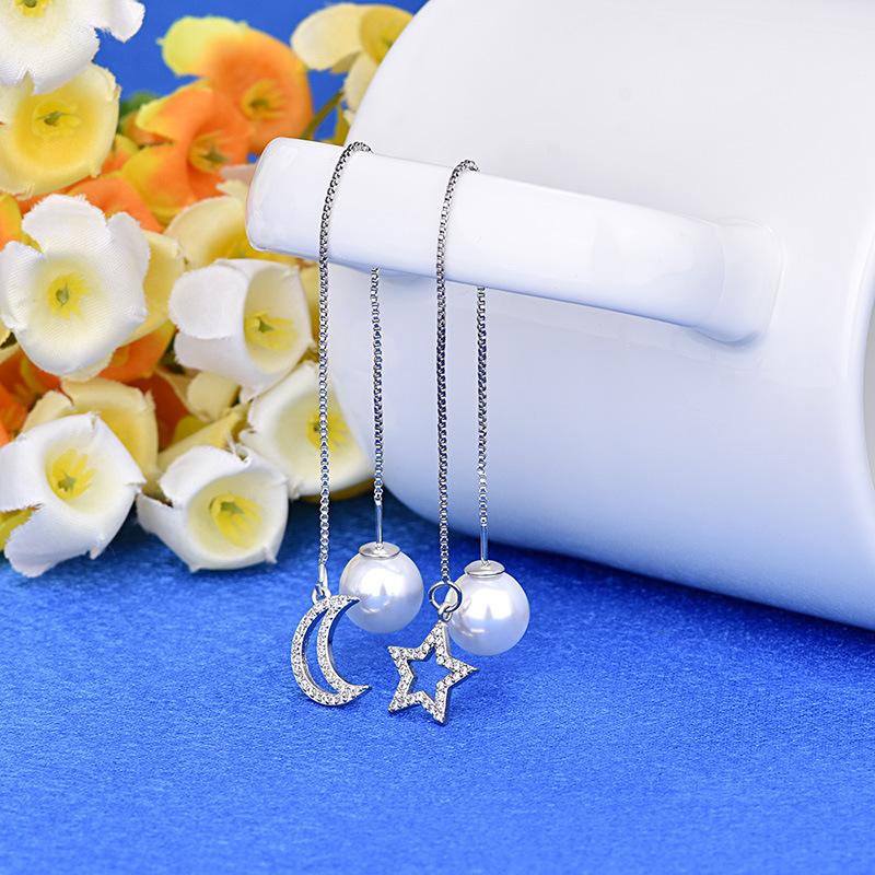 Fashionable Temperament Zircon Five-pointed Star Ear Line Super Fairy Fresh Tassel Earrings High-end Earrings Women
Fashionable Temperament Zircon Five-pointed Star Ear Line Super Fairy Fresh Tassel Earrings High-end Earrings Women
