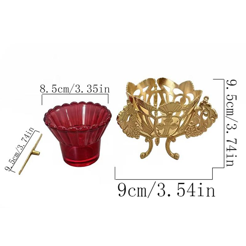 Gold Plated Orthodox Catholic Vigil Lamp with Cross Carvings and Red Glass Cup for Church Liturgy Home Altar Devotion Christian темно-зелений колір
Gold Plated Orthodox Catholic Vigil Lamp with Cross Carvings and Red Glass Cup for Church Liturgy Home Altar Devotion Christian темно-зелений колір