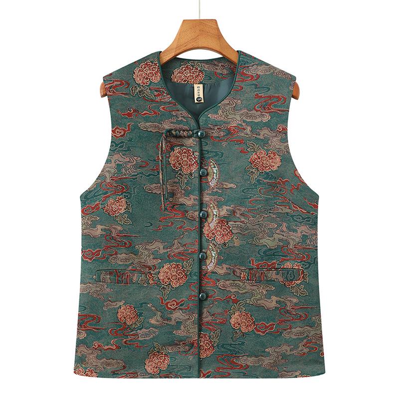 Chinese Style Cardigan Vest for Seniors – Lightweight, Plus Size Shawl Jacket XL (recommended for 80-100 jins) зелений
Chinese Style Cardigan Vest for Seniors – Lightweight, Plus Size Shawl Jacket XL (recommended for 80-100 jins) зелений
